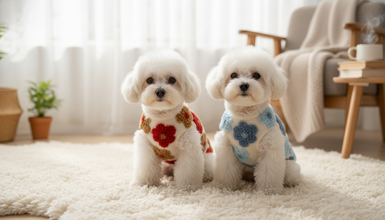 Cozy Floral Fleece Tank Coat: Warmth for Small Dogs