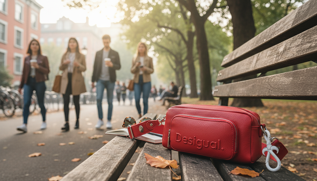 Desigual Red Shoulder-Strap Handbag for Daily Style