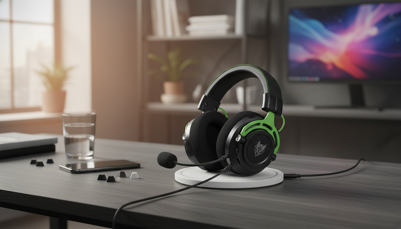 Dual-Connection Wireless Gaming Headset: 120H Battery + NC Mic