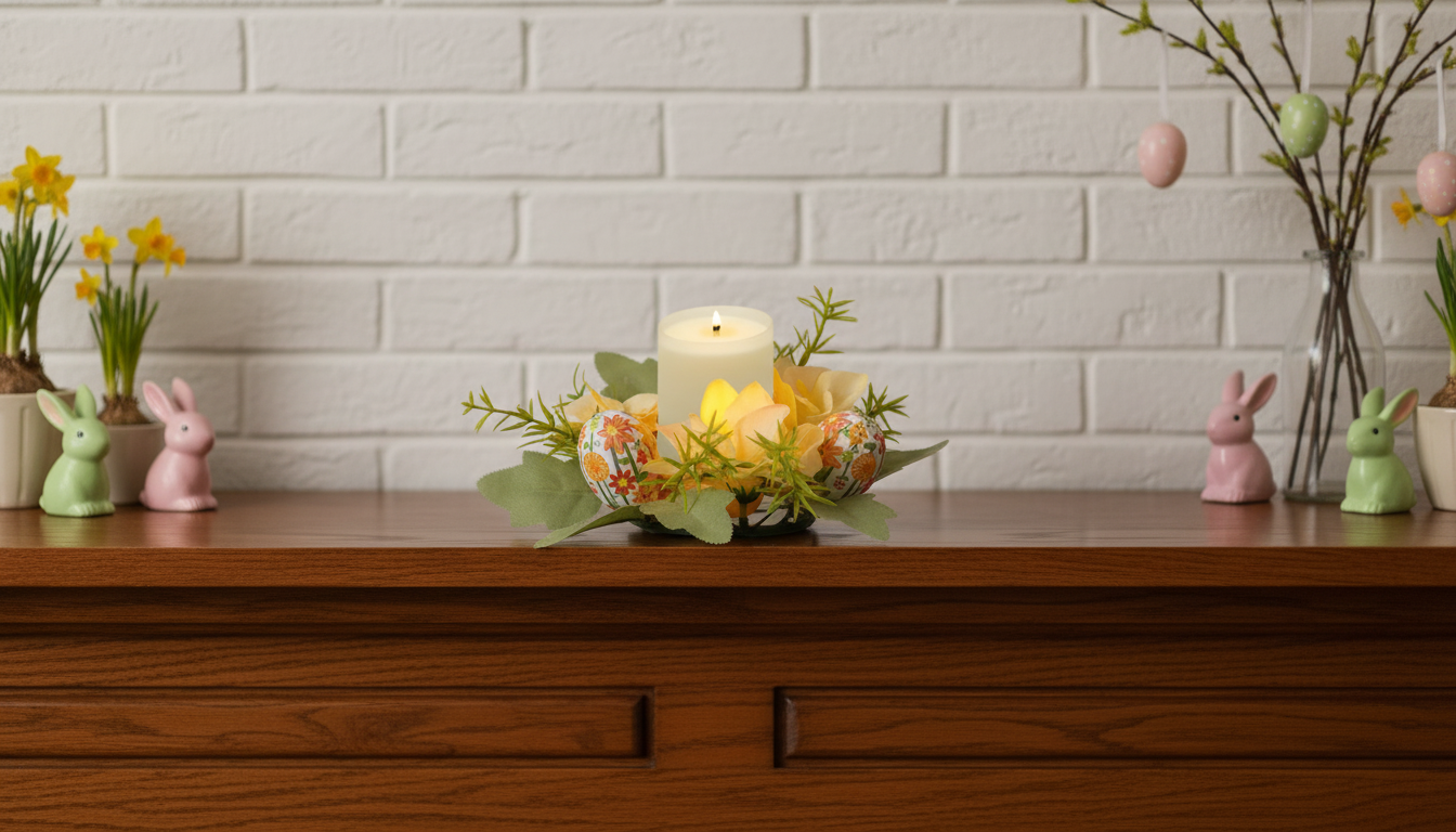 Easter Egg Candle Ring Ideas for Mantels & Centerpieces