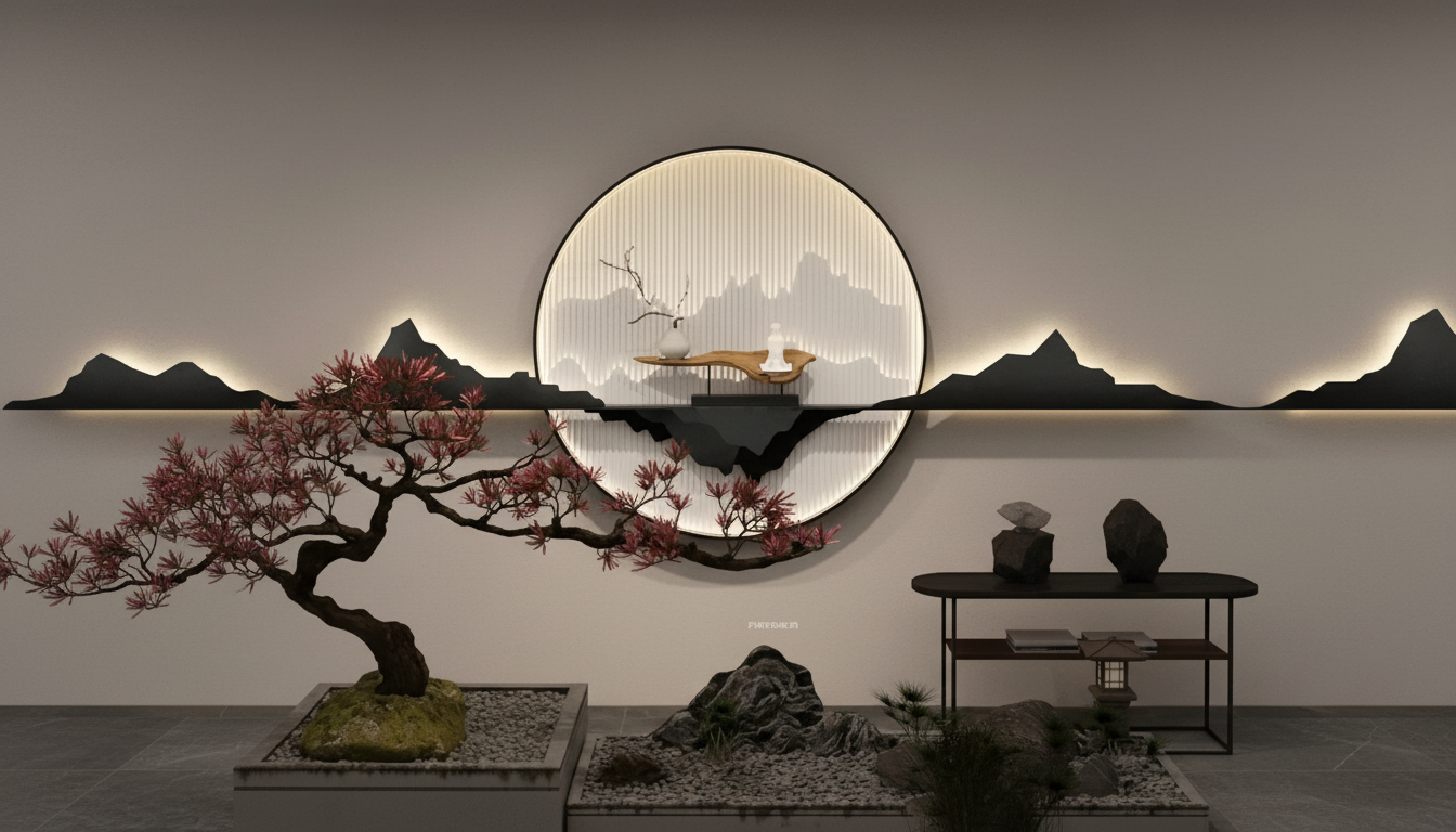 Modern Iron Wall Art Pendant Light for Entry & Living