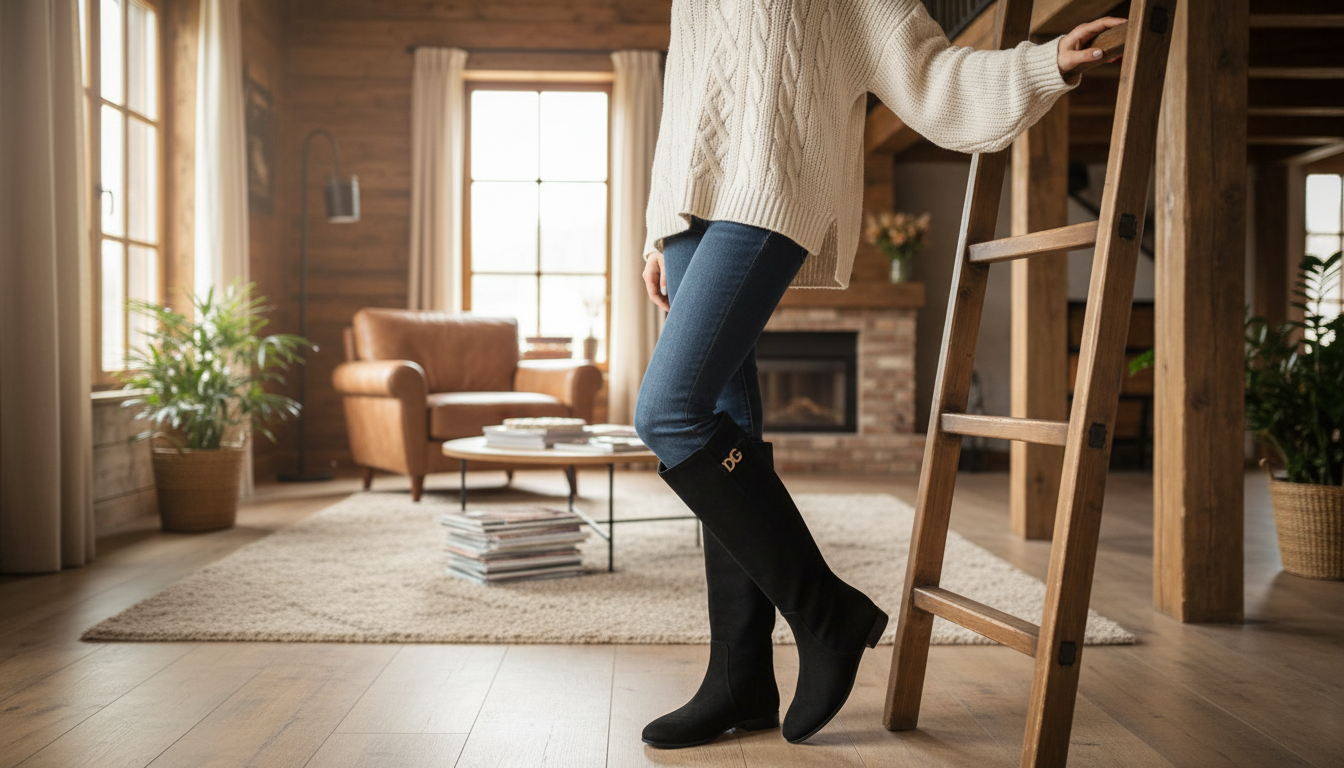 D&G Black Suede Knee-High Flat Boots: Fit, Care & Style