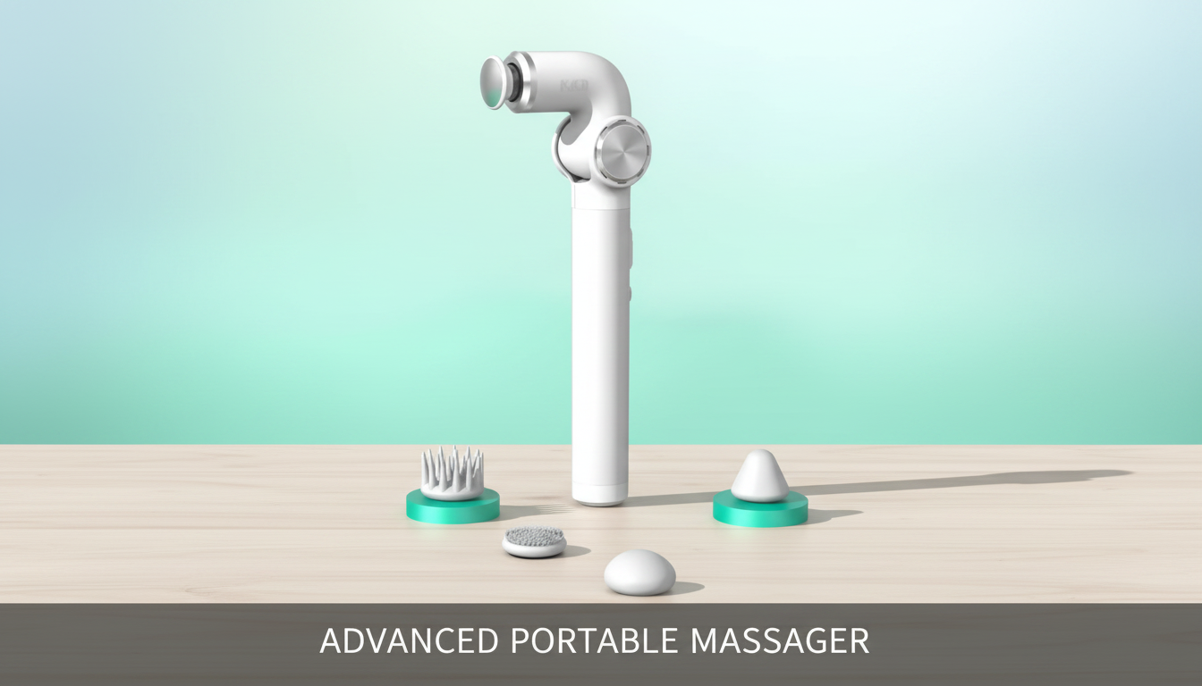 Mini 3200RPM Massage Gun: 4 Heads, Lightweight Relief