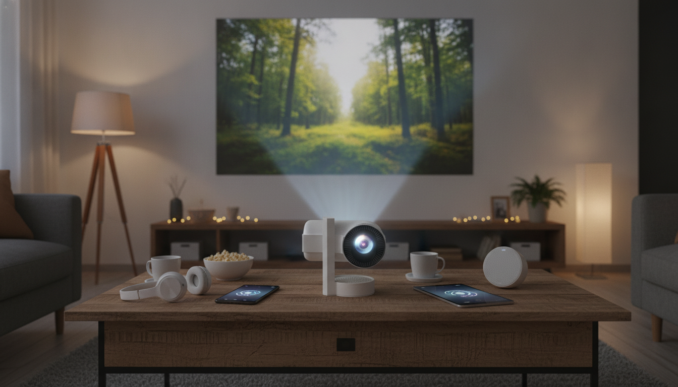 Portable 4K LED Projector Setup: WiFi & Bluetooth Tips