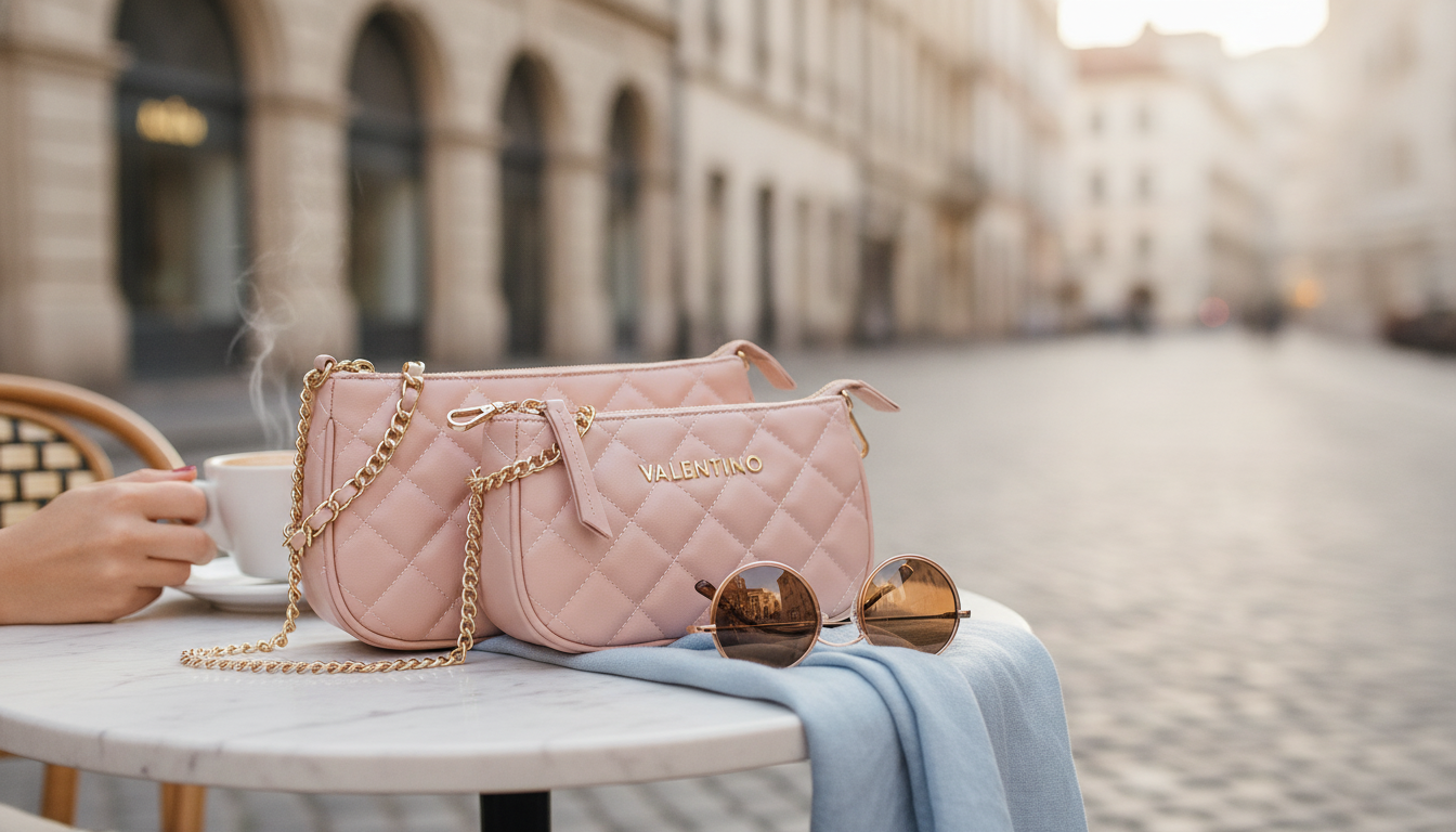 Valentino 2-Piece Pink Shoulder Bag Set: Day-to-Night