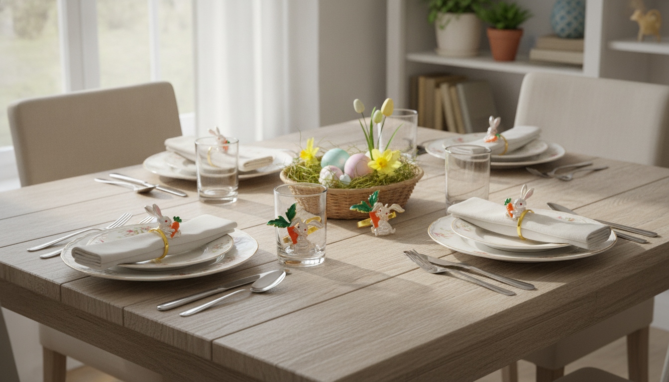Bunny Napkin Rings (6-Pack) for an Easter-Ready Table
