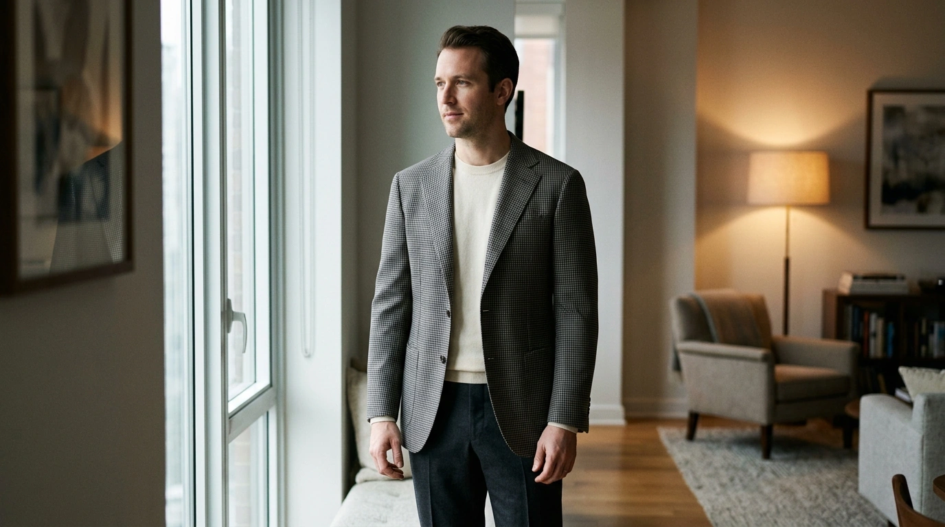 Wool-Silk Check Blazer: Fit, Styling & Care Guide