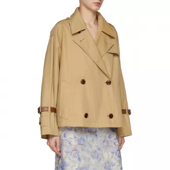 Prada Double-Breasted Trench: Classic Lapels & Fit